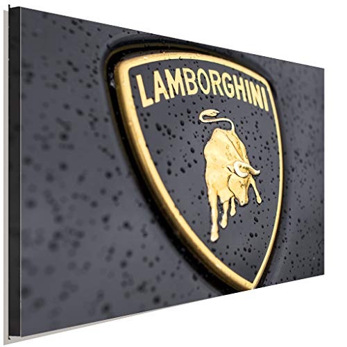 AK ART Lamborghini Logo Leinwandbild Kunstdruck Mehrfarbig Wandbild Wanddeko XXL (120x80cm) von AK ART