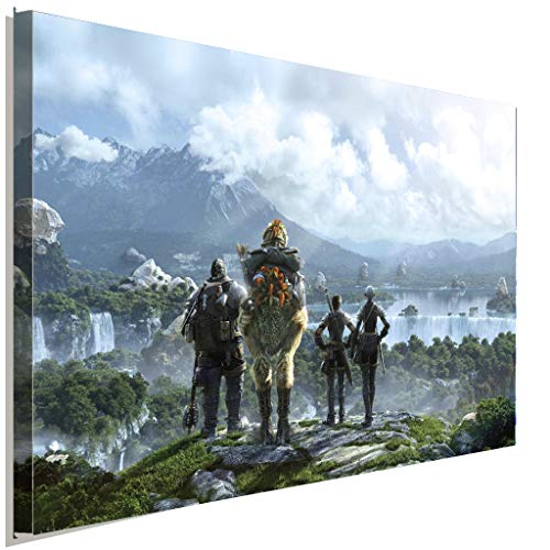 AK ART Leinwandbild Final Fantasy XIV A Realm Reborn Kunstdruck Wandbild TOP XXL (100 x 70 cm) von AK ART