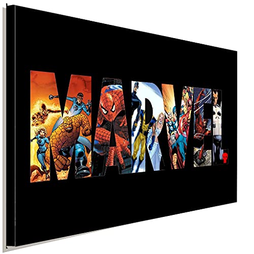 AK ART Marvel Helden Leinwandbild Kunstdruck Wandbild Wanddeko Mehrfarbig XXL (80 x 60 cm) von AK ART