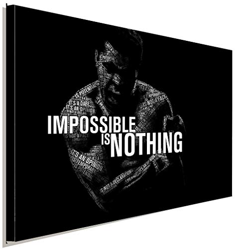 AK ART Muhammad Ali Schwarz Weiss Leinwandbild Kunstdruck Wandbild Wanddeko XXL (40 x 30 cm) von AK ART
