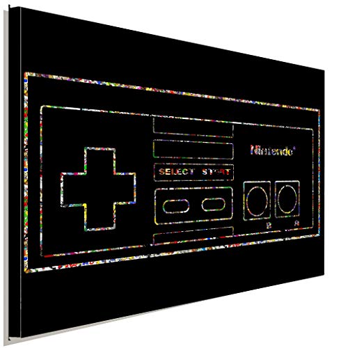 AK ART Nintendo Controller II Leinwandbild Kunstdruck Wandbild Wanddeko TOP XXL (80 x 60 cm) von AK ART