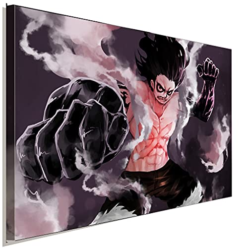 AK ART Ruffy One Piece Piraten Leinwandbild Kunstdruck Wandbild Wanddeko TOP XXL (75 x 50 cm) von AK ART