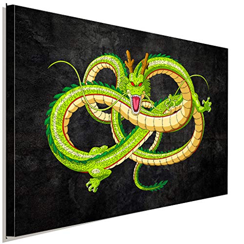 AK ART Shenlong Dragonball Leinwandbild Kunstdruck Wandbild Mehrfahrbig Wanddeko (100 x 70 cm) von AK ART