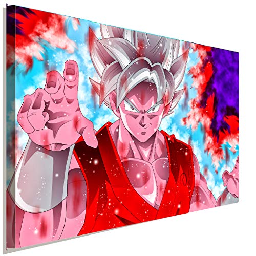 AK ART Son Goku Dragon Ball Super Leinwandbild Kunstdruck Wandbild Wanddeko XXL (150 x 100 cm) von AK ART