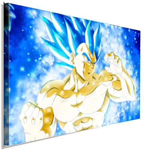 AK ART Vegeta SSGSS Dragon Ball Super Leinwandbild Kunstdruck Wandbild Wanddeko (80 x 60 cm) von AK ART