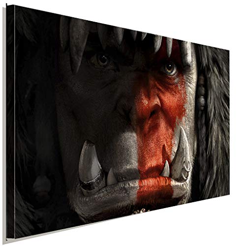 AK ART World of Warcraft Orc Wow Leinwandbild Kunstdruck Wandbild Mehrfarbig XXL (60 x 40 cm) von AK ART