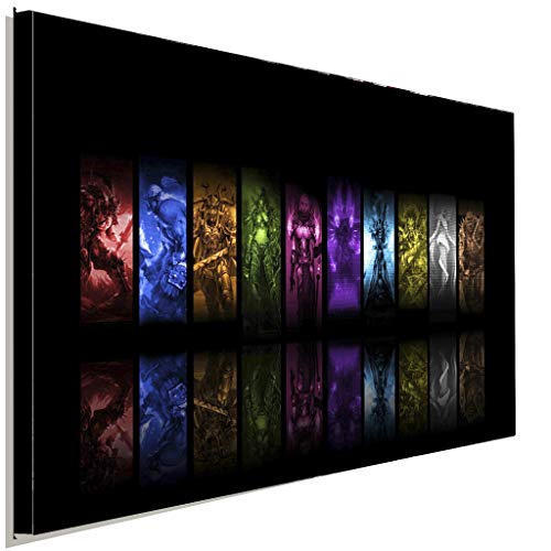 AK ART World of Warcraft Völker Leinwandbild Kunstdruck Wandbild Wanddeko XXL (120 x 80 cm) von AK ART