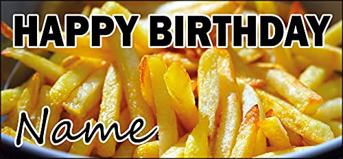 Geburtstagsbanner für Pommes Frites – Poster – Party-Dekorationen – jeder Name Verwandte (2 Stück) von AK Giftshop