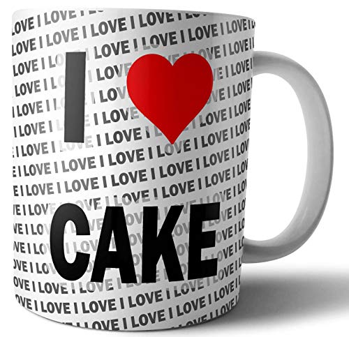 I Love Cake – Tee – Kaffee – Tasse – Tasse – Geburtstag – Weihnachten – Geschenk von AK Giftshop