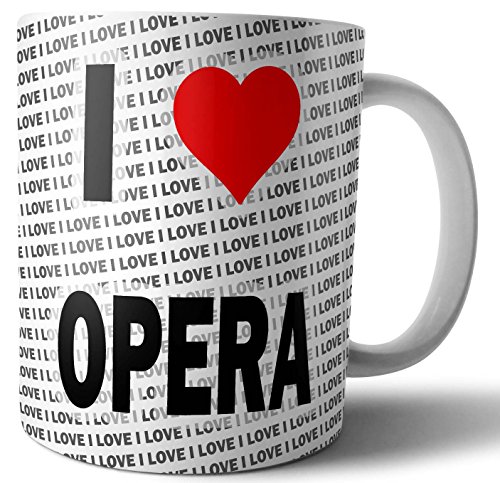I Love Opera – Tee – Kaffee – Tasse – Tasse – Geburtstag – Weihnachten – Geschenk von AK Giftshop