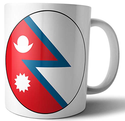 Nepal – Nepalesische Flagge – Tee – Kaffee – Tasse – Tasse – Geburtstag – Weihnachten – Geschenk – Secret Santa – Strumpffüller von AK Giftshop