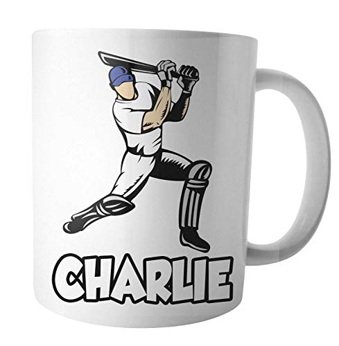 Personalisierbare Tasse Cricket-Spieler von AK Giftshop