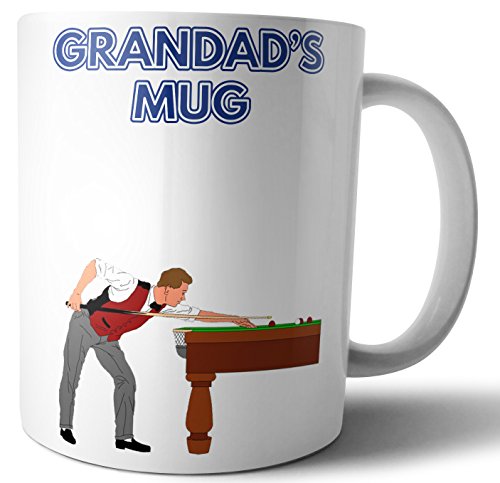 Tasse für Großvater, Snooker-Motiv, Geschenk zum Vatertag/Geburtstag von AK Giftshop