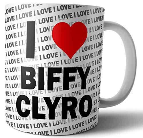 Tasse mit Aufschrift "I Love Biffy Clyro", für Tee, Kaffee, Geburtstag, Weihnachten von AK Giftshop