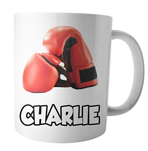 Tasse mit Boxhandschuhen, personalisierbar von AK Giftshop