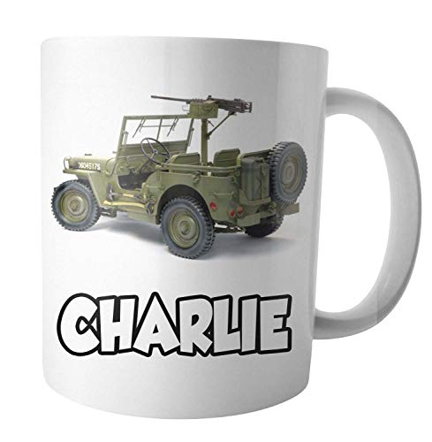 Tasse mit Jeep-Motiv, personalisierbar von AK Giftshop