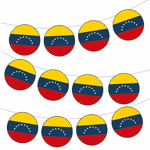 Venezuela-Flaggen-Wimpelkette, Party-Dekoration, Flaggen – 12 Stück/2,5 m Band von AK Giftshop