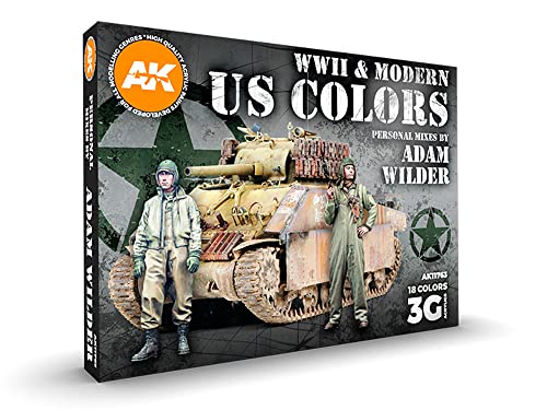 AK Acrylics 3Gen AK11763 WWII & MODERN US COLORS - SIGNATURE SET BY ADAM WILDER (18x17ml) von AK Interactive