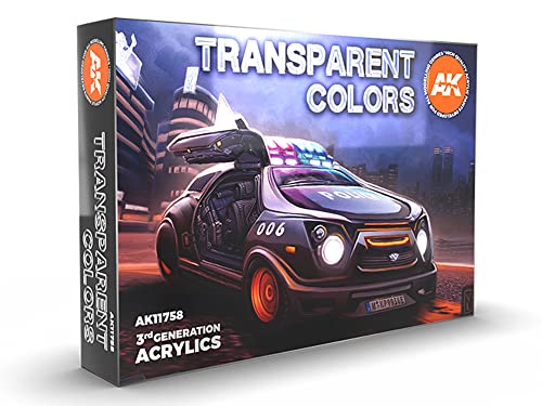 AK Acrylics 3Gen AK11758 TRANSPARENT COLOR SET 3G (6x17ml) von AK Interactive