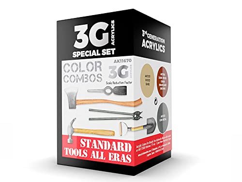 AK Acrylics 3Gen AVF SET AK11670 STANDARD TOOLS ALL ERAS COMBO 3G (3x17ml) von AK Interactive