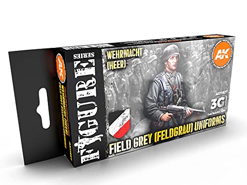 AK Acrylics 3Gen FIGURE SET AK11627 GERMAN FIELD GREY UNIFORMS 3G (6x17ml) von AK Interactive