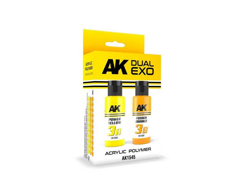 AK Interactive Acrylfarbe Power Yellow & Fusion Orange Dual Exo Set (2x60ml) von AK Interactive