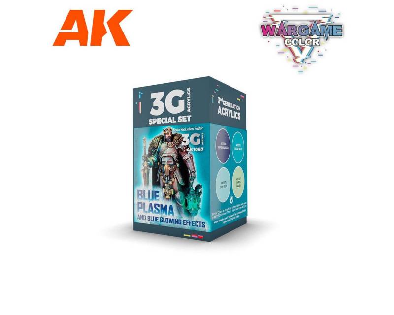 AK Interactive Acrylfarbe Wargame Color Set Blue Plasma And Glowing Effects (4x17ml) von AK Interactive