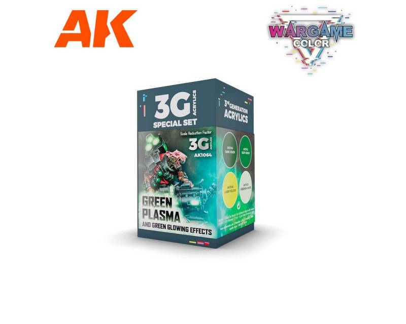 AK Interactive Acrylfarbe Wargame Color Set Green Plasma And Glowing Effect (4x17ml) von AK Interactive