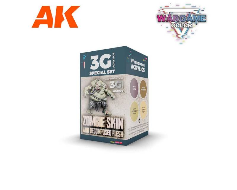 AK Interactive Acrylfarbe Wargame Color Set Zombie Skin (4x17ml) von AK Interactive