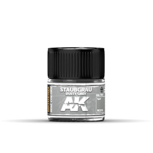 AK Interactive Real Color Staubgrau Dusty Grey 10ML Acrylic Hobby Paint Bottle von AK Interactive