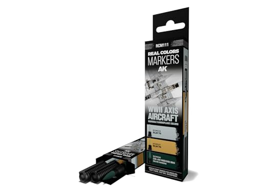 AK REAL COLORS MARKER SET RCM111 WWII AXIS AIRCRAFT SQUIGGLE CAMOUFLAGE COLORS (3pcs) von AK Interactive