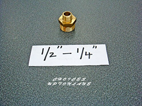 Reduzierstück, Messingnippel, Sechskant, männlich zu weiblich, BSP, verschiedene Größen, Messing, messing, REDUCING NIPPLE SIZE: 1/2" X 1/4" von AK
