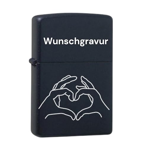 Feuerzeug mit Gravur, Benzinfeuerzueg, personalisierte Geschenke Männer, Hochzeitstag Geschenk für Mann Freund, Sturmfeuerzeug Männergeschenke, Geburtstagsgeschenk, Zubehör (Ich Liebe Dich) von AKANX