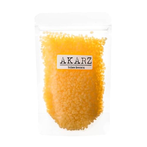 AKARZ Gelbes Bienenwachs (3.7 0Z /105g) Organische natürliche reine Kosmetik qualität für DIY Lippen balsam Lotionen Kerzen Bienen Wachs pastillen von AKARZ