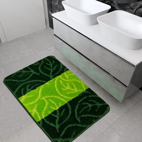 AKCILA Milano Bad Teppich Grün 50x80cm Badezimmerteppich, Badematte bunt, Bad Vorleger waschbar, Rechteckig Badewanne rutschfest, Badematten & Badteppiche, Bathroom Rug, Badezimmer Teppiche AKCILA Milano Bad Teppich Grün 50x80cm Badezimmerteppich, Badematte bunt, Bad Vorleger waschbar, Rechteckig Badewanne rutschfest, Badematten & Badteppiche, Bathroom Rug, Badezimmer Teppiche von AKCILA