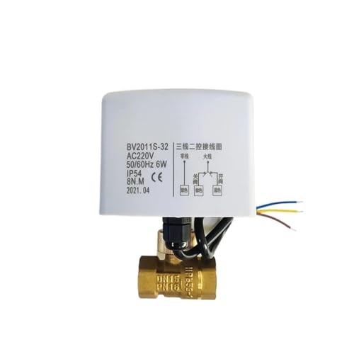 1/2 3/4 1 1-1/4 1-1/2 2 Zoll Messing Elektrischer Kugelhahn Dreidraht Zweisteuerung Zweiwege 220 V 24 V 12 V 1 Stücke(220VAC,1.25 Inch) von AKDDNZX