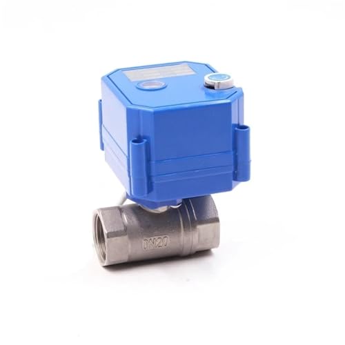 1/2 3/4 1 Zoll elektrischer Kugelhahn mit manuellem Schalter, elektrischer Antrieb, AC/DC 9–24 V, 304 Edelstahl, motorisierter Kugelhahn, 1 Stück(24VDC-CR04,1 Inch) von AKDDNZX