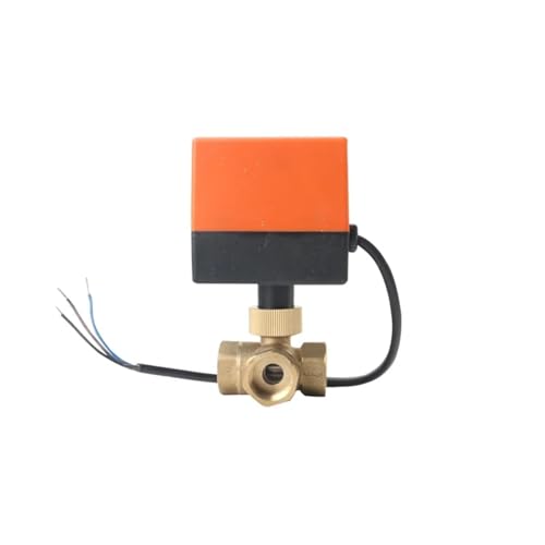1/2 Zoll Messing Elektrischer Kugelhahn Dreidraht Zweisteuerung Zweiwege-Elektroantrieb mit Handschalter 220 V 24 V 12 V 1 Stück(12VDC) von AKDDNZX