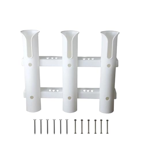 1 STÜCKE Schwarz Oder Weiß Kunststoff Angelrute Pole Halter Yacht Hardware Angelrute Stange Halter for Boote(White) von AKDDNZX