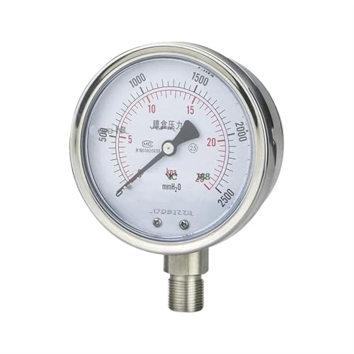 100mm Druckmessgerät Schwefel/Hohe Temperatur/Korrosion 40KPa 60KPa YE100BF(-1.6-0KPa) von AKDDNZX