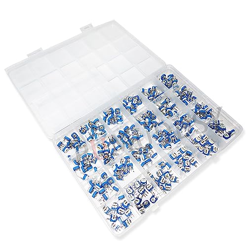 24Values-240PCS RM065 100R - 2M RM063 Carbon Film Horizontal Trimpot Potentiometer Sortiment Kit Variabler Widerstand von AKDDNZX