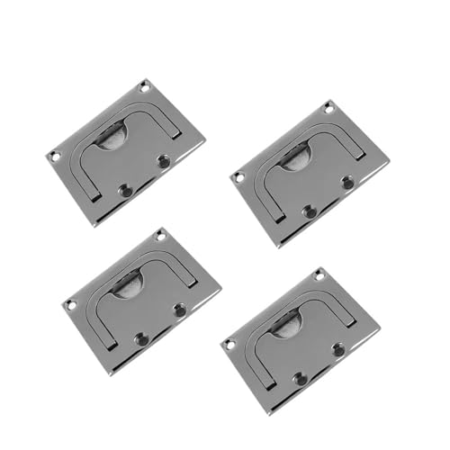 57 * 76mm Quadrat Edelstahl 316 Flush Mount Deck Slam Hatch Hohe Spiegel Polieren Locking Latch Schiebe Boot(4pcs) von AKDDNZX