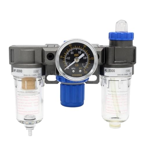 AC2000 Druckregler Manometer Luftkompressor Filter Öl Feuchtigkeitsabscheider for Wasserfilter Luftentfeuchter(PC 8mm fittings) von AKDDNZX