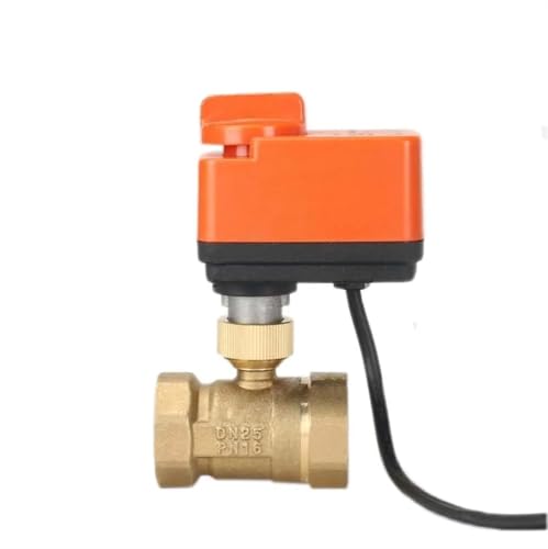 DN15 DN20 DN25 DN32 DN40 Elektrischer Kugelhahn AC220V 3-Draht-2-Wege-Steuerung Messinggewinde Elektrischer Kugelhahn Stabil 1St(24VDC-3 WAY,DN40) von AKDDNZX