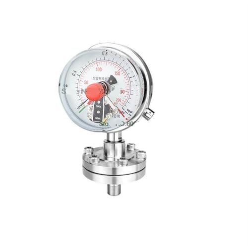 Elektrisches Kontaktmembran-Manometer aus rostfreiem Stahl mit Gewinde, Korrosionsbeständigkeit gegen hohe Temperaturen, M20 * 1,5, DN15(0-4Mpa) von AKDDNZX
