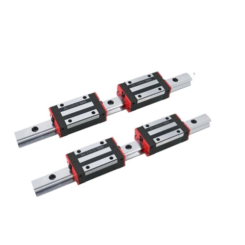 Führung 2 Stück HGR20 Linearführung Vierkantschiene 200 mm-800 mm + 4 Stück Gleitschlitten HGH20CA oder HGW20CC Block for Teile(HGR20-550mm,HGH20CA) von AKDDNZX