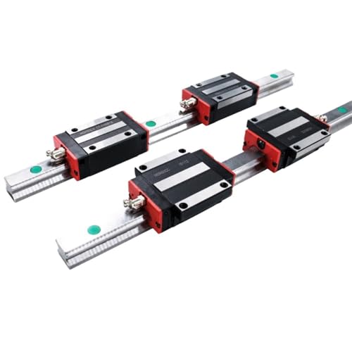 Führung 2 Stück HGR20 lineare Vierkantschiene 850 mm–1550 mm + 4 Stück Gleitschlitten HGH20CA oder HGW20CC for Teile(HGR20-900MM,HGH20CA) von AKDDNZX