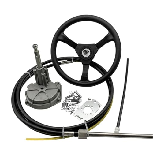 Mechanisches Außenbord-Boots-Lenksystem mit 12 Fuß Kabel und Lenkrad-Lenkkit-Beschlägen von AKDDNZX