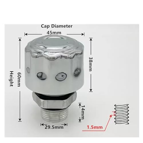 Reduzierstück-Entlüftungskappe C-Typ Entlüftungsluftfilter Hydrauliköltankabdeckung Getriebeauslassventil M10 M12 M16 M18 M20 M22 M24 M26(M30X1.5) von AKDDNZX