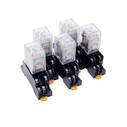 JQX-13F HH62P Relaisspule Allgemeiner DPDT Micro Mini Elektromagnetischer Relaisschalter mit Sockelbasis AC110V220V DC12V24V5A(DC 110V) von AKDJKGTKJ